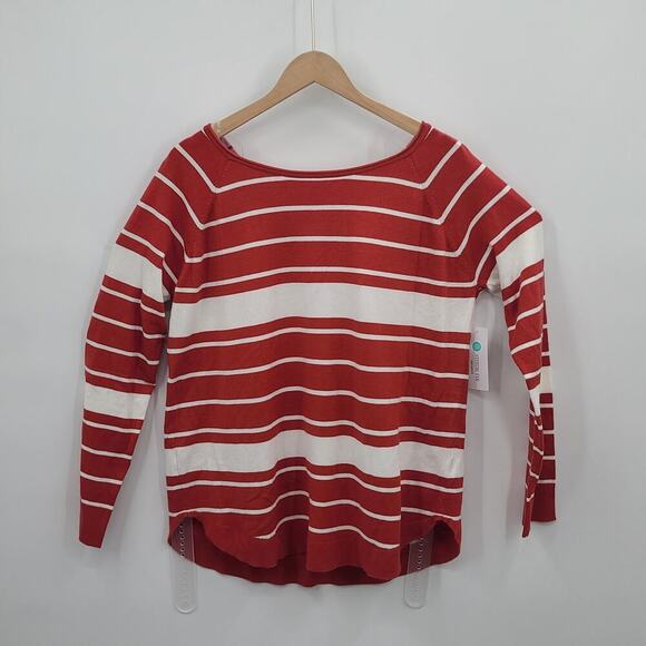 Pink Clover Stitch Fix Valencia orange long sleeve knit top  XXL Office church - Picture 2 of 8